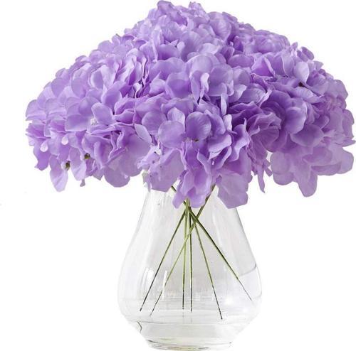Yapay Çiçek Ortanca Çiçeği Demeti 43 cm Açık Lila
