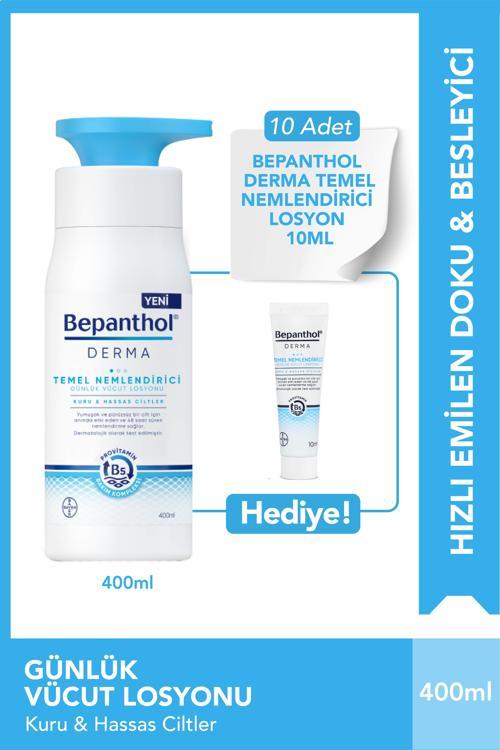 Derma Temel Nemlendirici 400 ml Losyon & 10 adet Temel Nemlendirici Losyon 10 ml