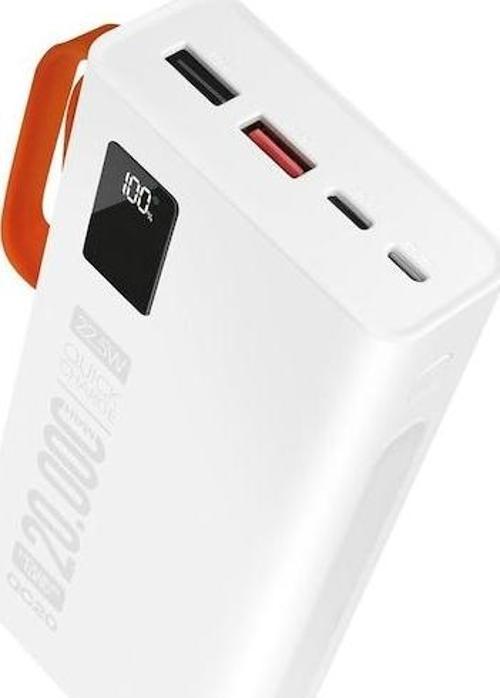 Pd 22.5W 20.000 Mah. Hızlı Şarj QC20 Beyaz Powerbank