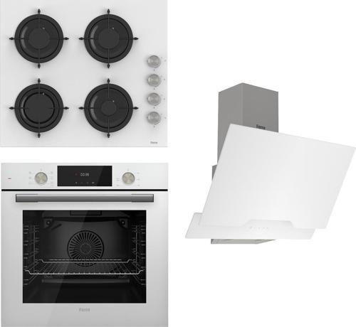 Flowart Cs Serisi Beyaz Ankastre Set ( D064 - Cs206 - Qms63cb )