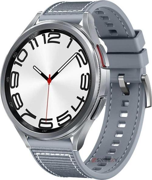 Samsung Galaxy Watch 6 – Classic 40-43-44-47mm  20mm Dikiş Desenli Dokuma Silikon Kordon