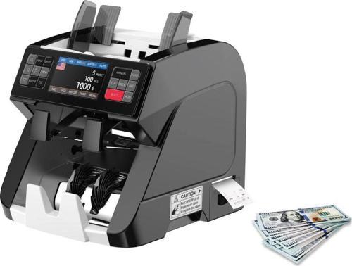 PRO BLACK (Printer’lı)? Para Sayma Makinesi 25 Ülkeli 1+1 (Müşteri Ekranlı)