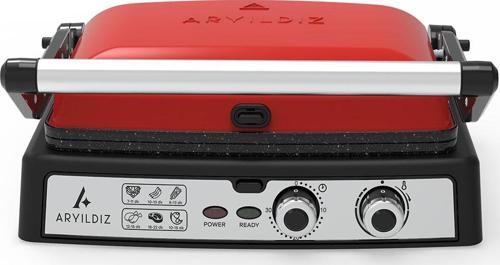 Ar Yıldız Multi Grill 2000 W Kırmızı Tost Makinesi