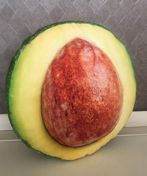 Avakado Desenli Dekoratif Çok Amaçlı Yer Bahçe Balkon Kamp Minderi Çapı 65 cm