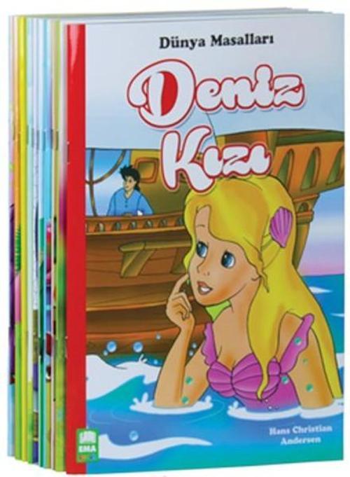 Dünya Masallar Seti 1.ve 2. Sınıflar İçin Eğik El Yazılı - 10 Kitap Takım Büyük Boy