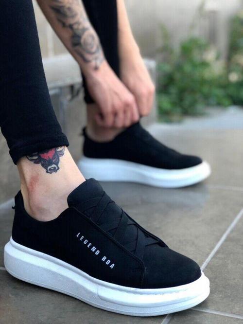 Siyah Beyaz Erkek Ayakkabı