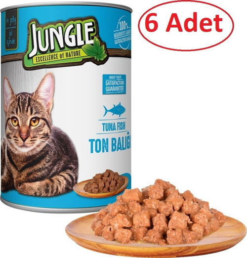 6 Adet Kedi 415 gr Ton Balıklı Konserve