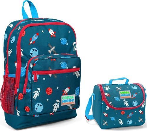 Astronot Baskılı Erkek Çocuk İlkokul Çantası ve Beslenme Seti