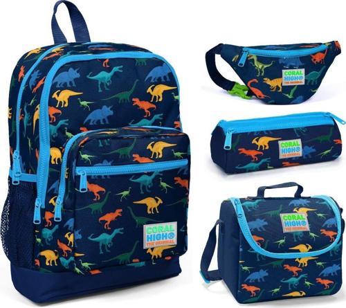 Dinazor Baskılı Erkek Çocuk 4'lü İlkokul Çanta Seti