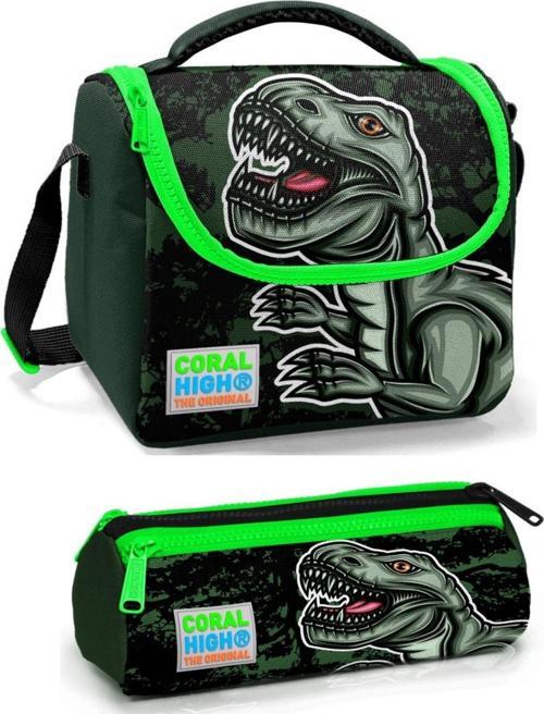 Erkek Çocuk Yeşil Dinazor Beslenme Çantası Seti