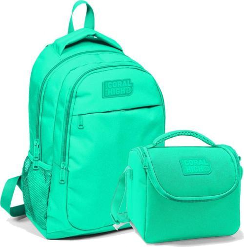 Okul Sırt Çantası ve Beslenme Çantası Kız Çocuk Yeşil