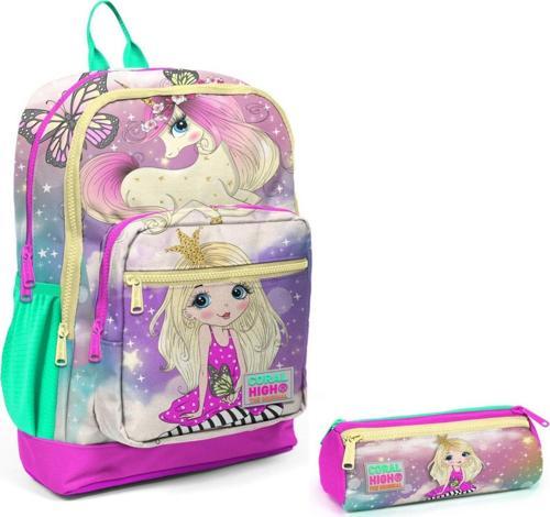Su Yeşili Unicorn İlkokul Sırt Çantası ve Kalemlik Seti