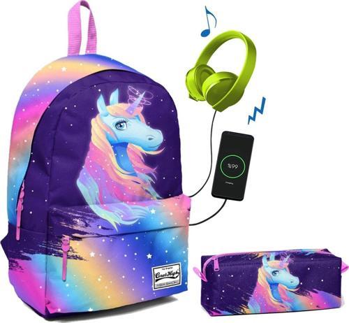 Renkli Unicorn Okul ve Günlük Çanta Seti