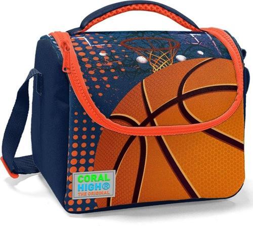 Turuncu Lacivert Basketbol Isı Yalıtımlı Beslenme Çantası - Erkek Çocuk