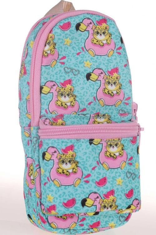 Nature Junior Bag Aslan ve Flamingo Kalem Çantası - Kız Çocuk