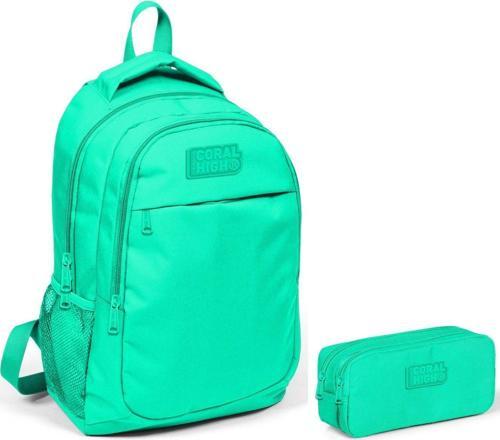 Coral High Yeşil Kız Çocuk İlkokul Çantası ve Kalemlik Seti