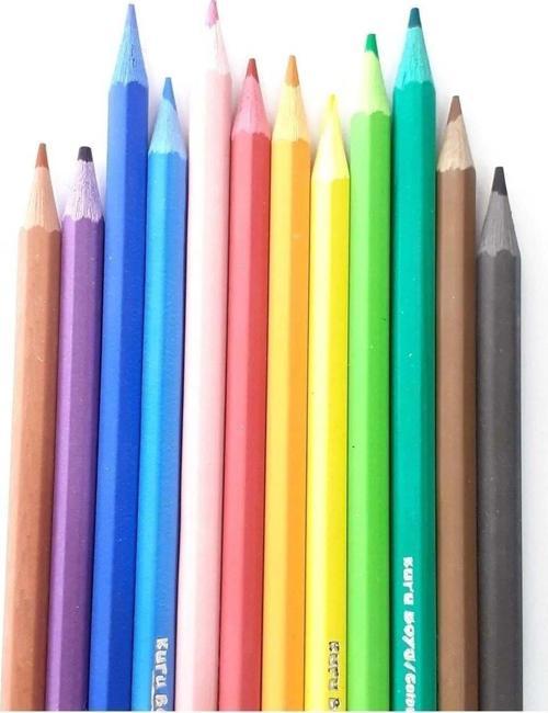Kuru Boya Kalemi Woodfree Tüp 12 Renk Bubu-Kur003