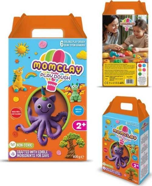 Momclay Play Dough Doğal Oyun Hamuru 6 Renk X 100 Gram 30000810