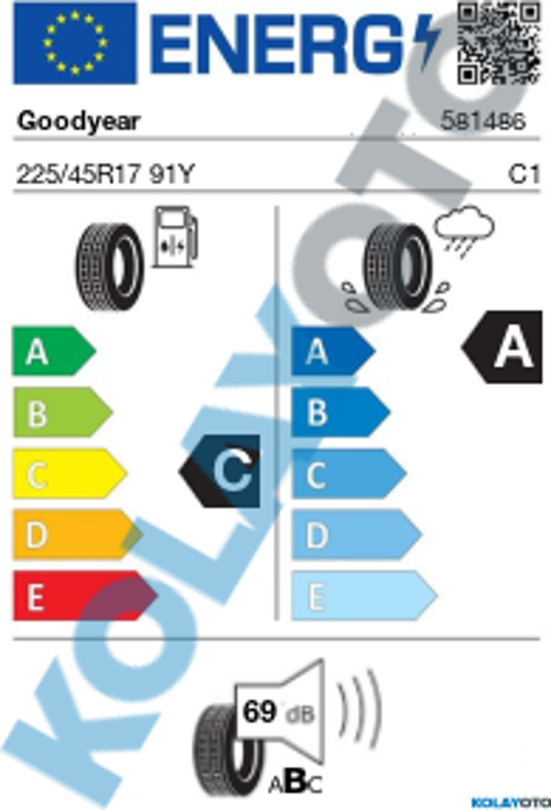 Eagle F1 Asymmetric 6 225/45R17 91Y FP (Yaz) (2023)