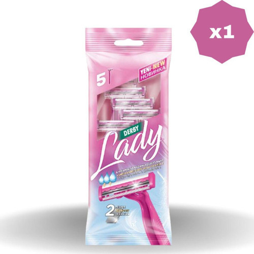Lady 2 Bıçaklı Tıraş Bıçağı 5'Li Poşet X 1 Adet