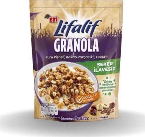Lifalif Granola Kuru Vişneli,Kakao Parçacıklı Fındıklı Yulaf Ezmesi