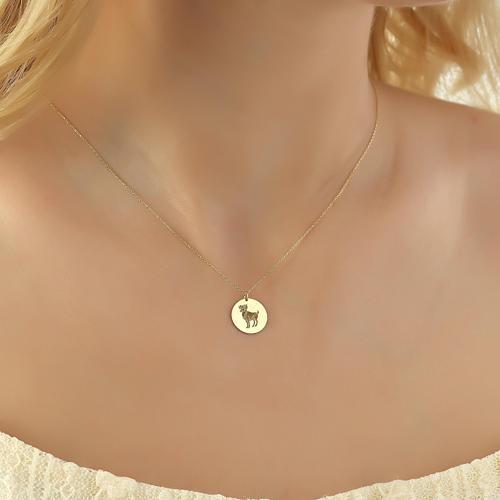 Altın Koç Burcu Kolye