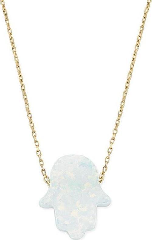 Altın Opal Taşlı Fatmanın Eli Kolye