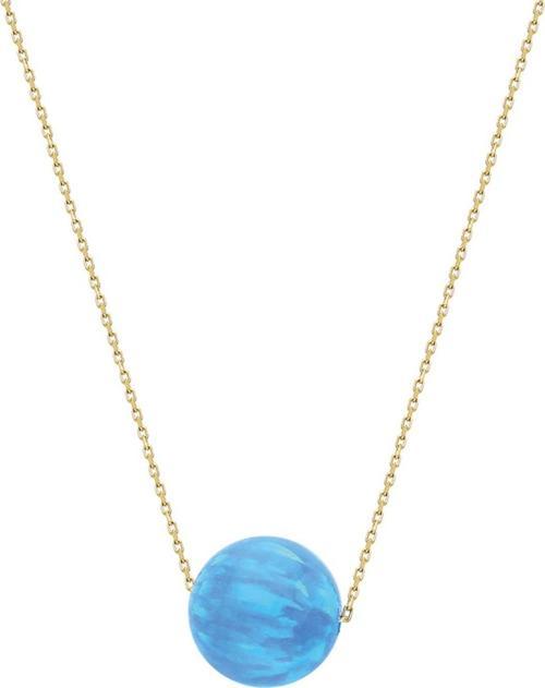 Altın Opal Yuvarlak Kolye