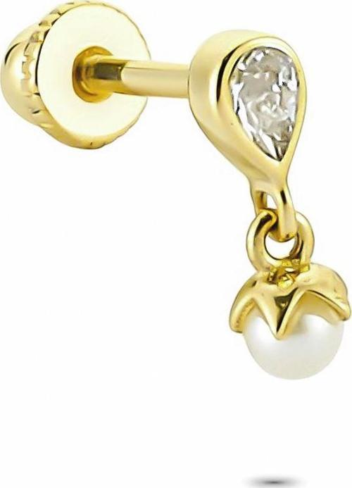 Altın İnci Damla Helix Piercing
