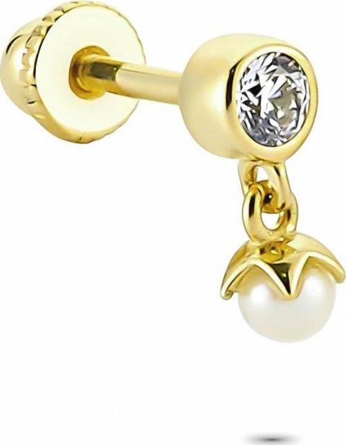 Altın İnci Tektaş Helix Piercing