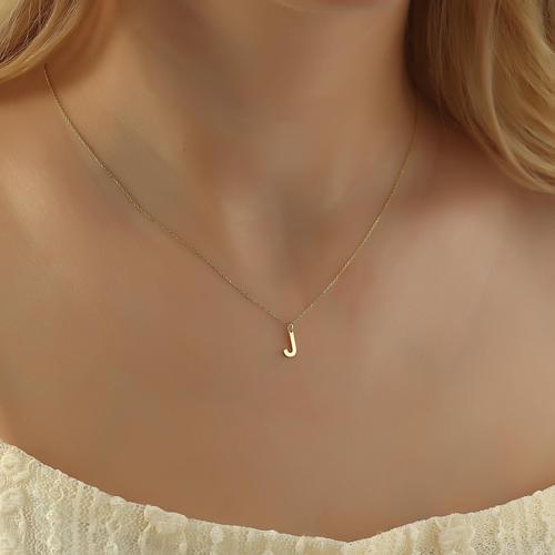 Altın J Harfi Kolye