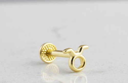 Altın Boğa Burcu Tragus Piercing