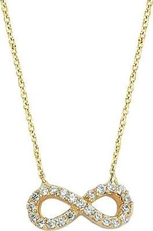 Altın Taşlı Sonsuzluk Kolye