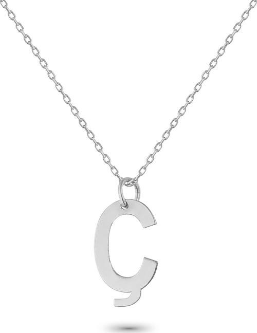 Gümüş Ç Harfi Kolye