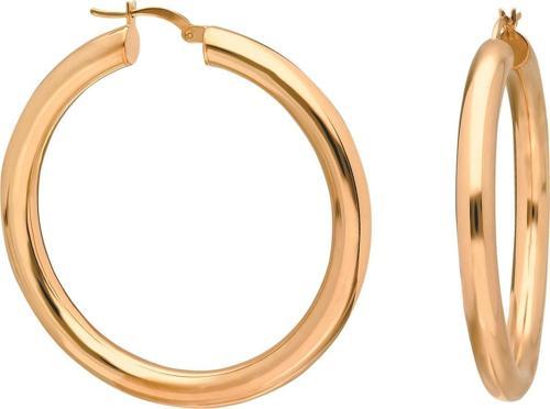 Gümüş 4 cm Kalın Halka Küpe