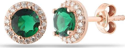 Gümüş Anturaj Yuvarlak Küpe