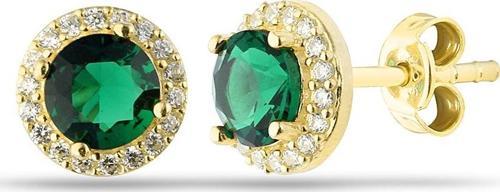 Gümüş Anturaj Yuvarlak Küpe