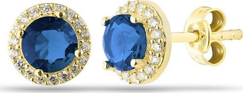 Gümüş Anturaj Yuvarlak Küpe