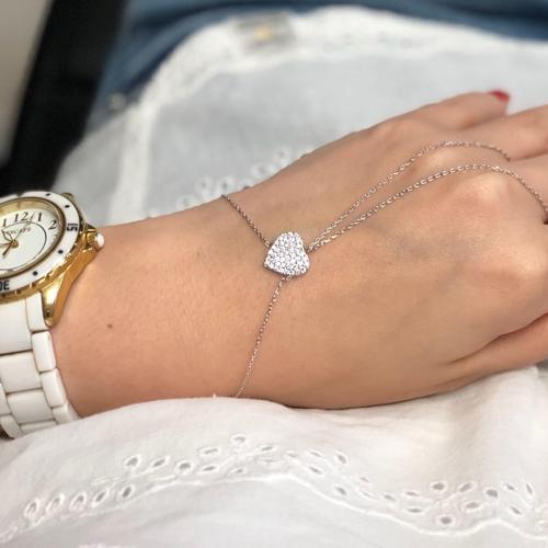 Gümüş Taşlı Kalp Şahmeran