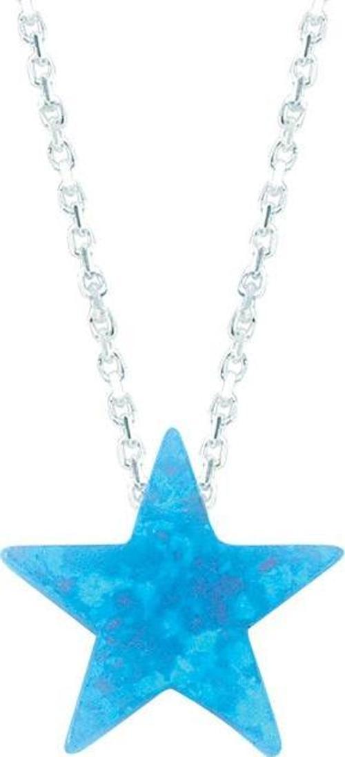 Gümüş Opal Yıldız Kolye