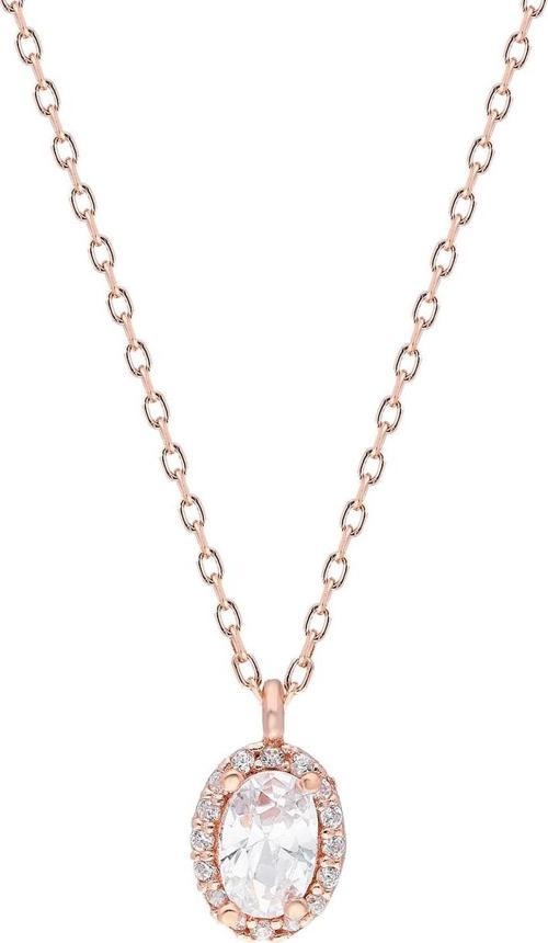 Gümüş Oval Anturaj Kolye