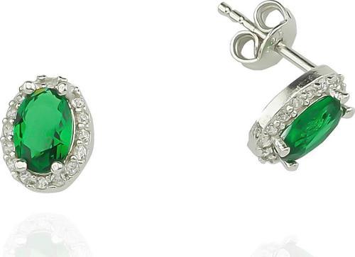 Gümüş Oval Anturaj Küpe