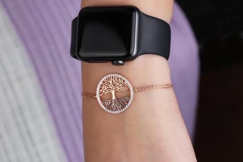 Gümüş Hayat Ağacı Bileklik