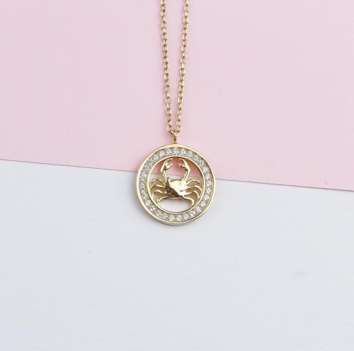 Gümüş Yengeç Burcu Kolye