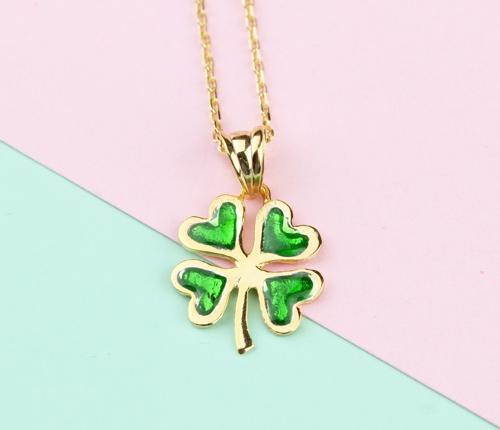 Gümüş Yonca Kolye