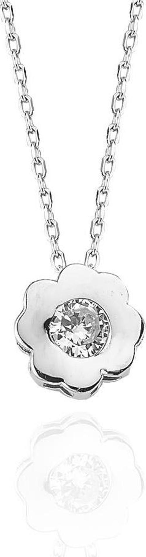 Gümüş Yonca Tektaş Kolye