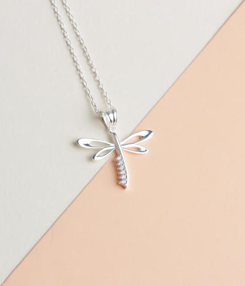 Gümüş Yusufçuk Kolye