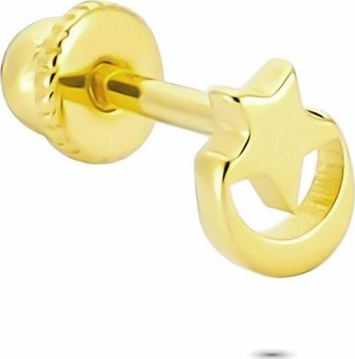 Altın Ay Yıldız Helix Piercing