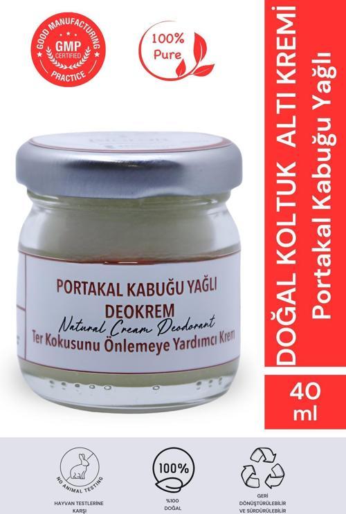 Portakal Kabuğu Yağlı Krem Deodorant 40 Ml. %100 Doğal