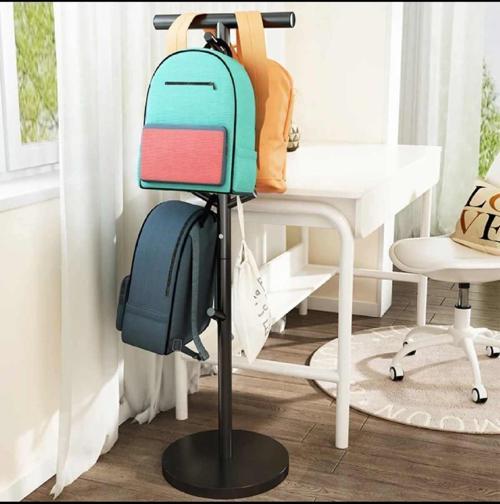 Ayaklı askılık kitap çanta depolama rafları yatak odası askı oturma odası  organizatör askı 30*95cm Siyah